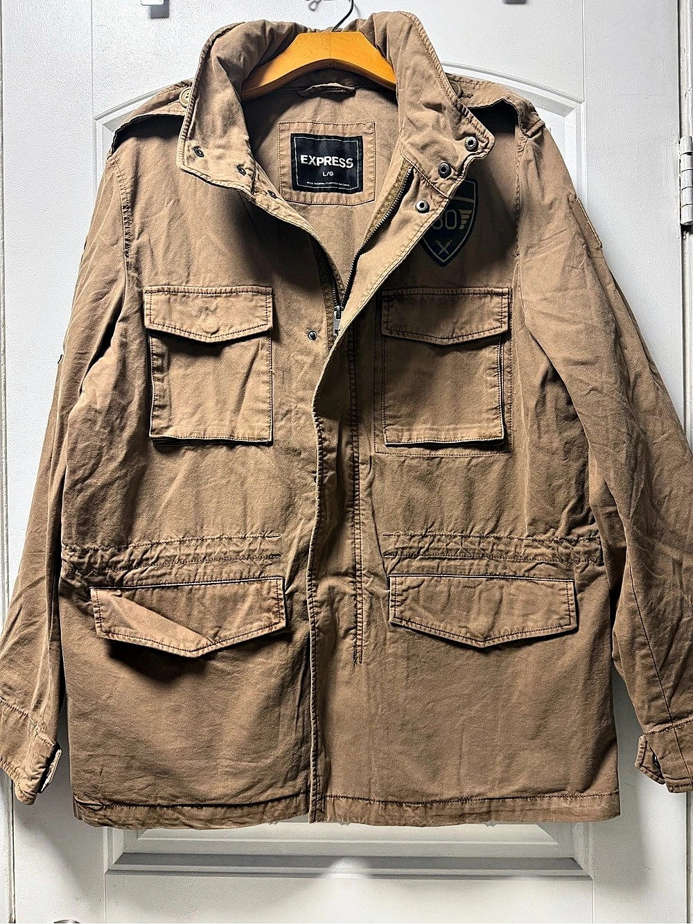 Express Men's Field Jacket Brown Large